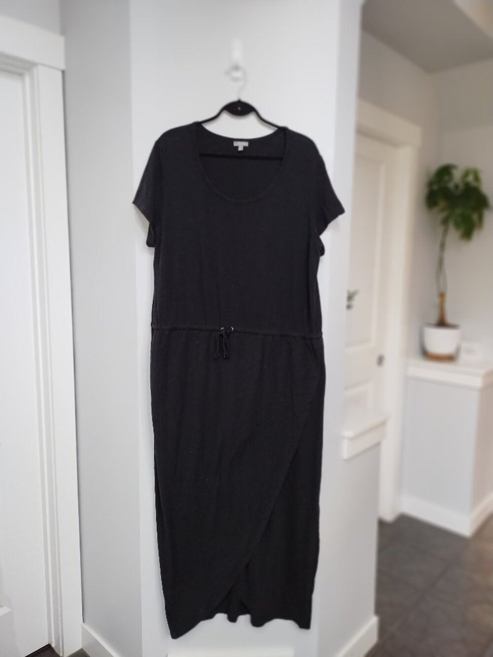 Talbots drawstring waist maxi dress